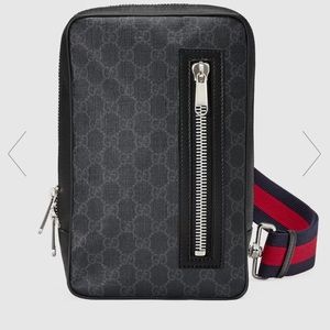 Gucci black slingback backpack
